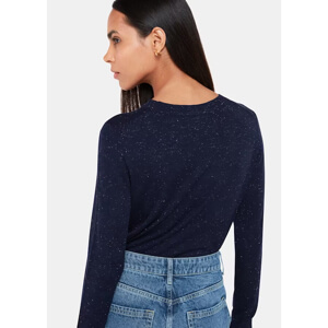 Whistles Navy Annie Sparkle Crew Neck